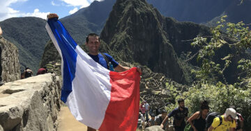 Philippe Richet après sa victoire à l'Inca Marathon