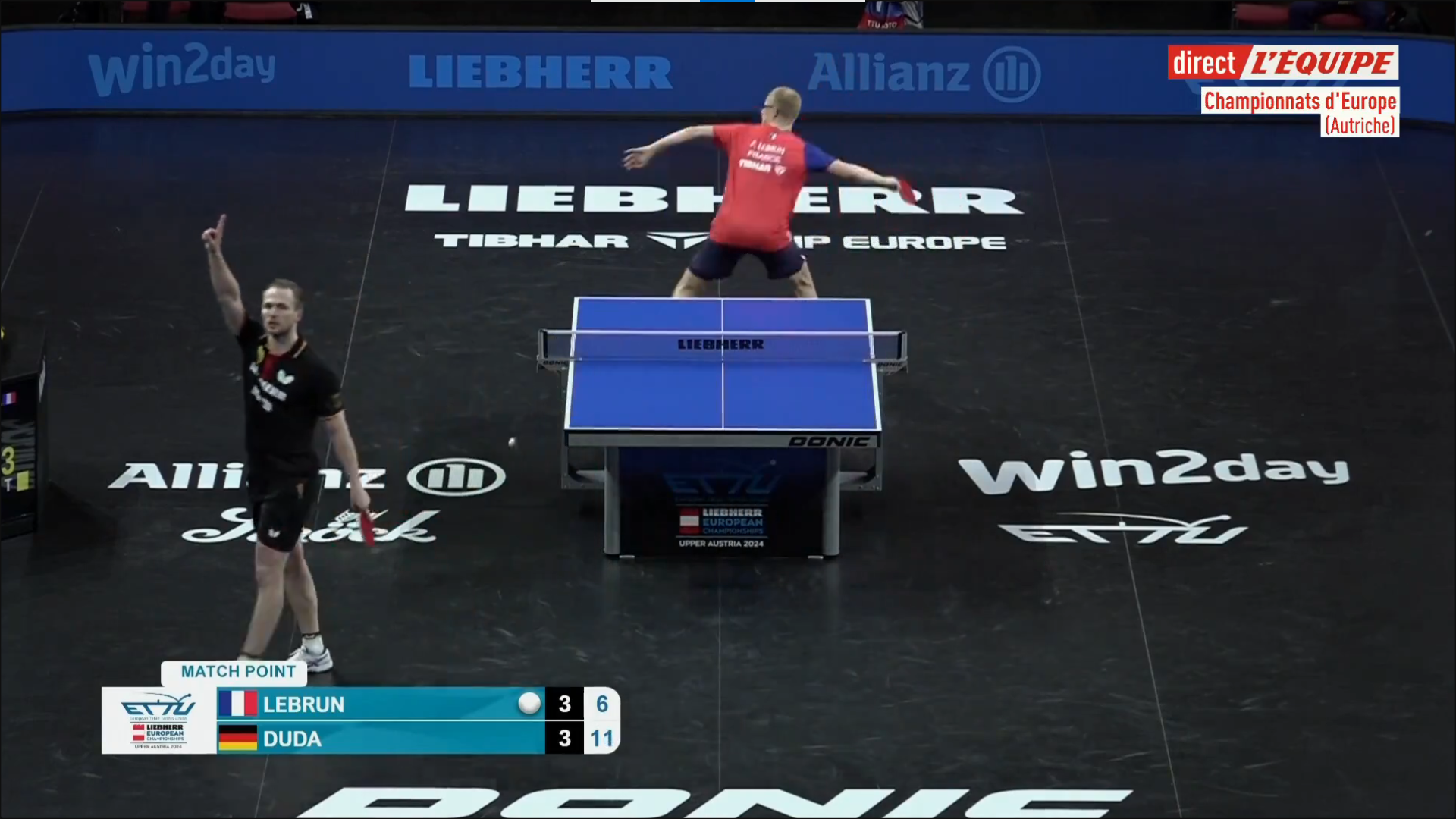 Ffl Table Tennis de table | L'incroyable finish de Félix Lebrun aux Championnats ...