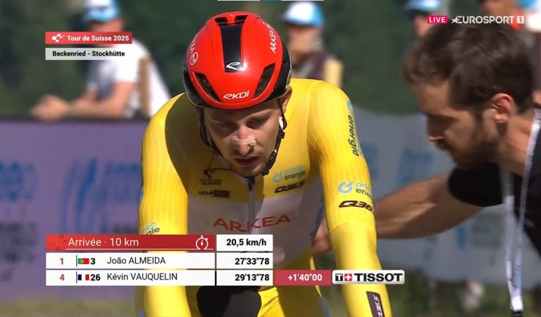 Cyclisme | La fin du Tour de Suisse salvatrice de Kévin Vauquelin