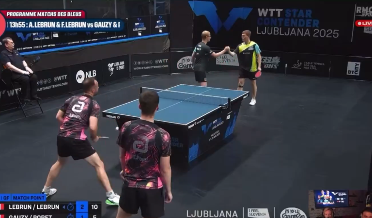 Tennis de table | La chute se poursuit pour les Lebrun face à Simon Gauzy Tennis de table | La chute se poursuit pour les Lebrun face à Simon Gauzy