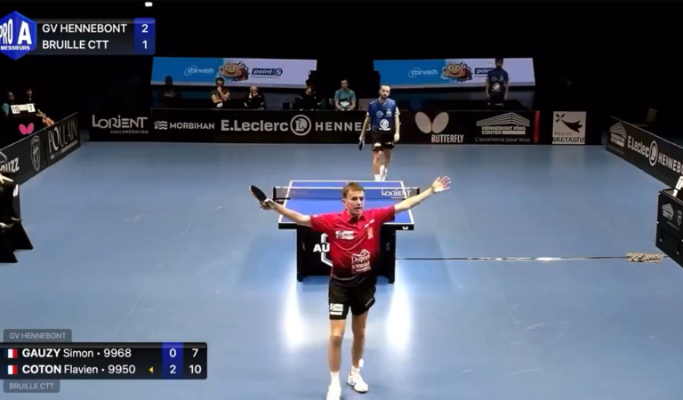 Tennis de table | La perf inacceptable de Flavien Coton face à Simon Gauzy