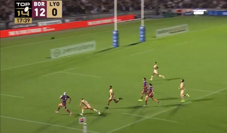 Rugby | L’essai de 90 mètres intolérable de Louis Bielle-Biarrey avec Bordeaux