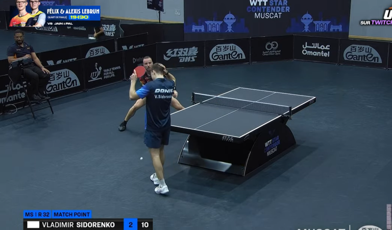 La balle de match ultra poissarde de Simon Gauzy avant les WTT Finals