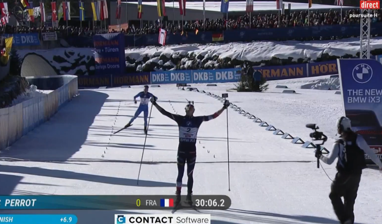 Éric Perrot terrasse la concurrence en Coupe du monde de biathlon