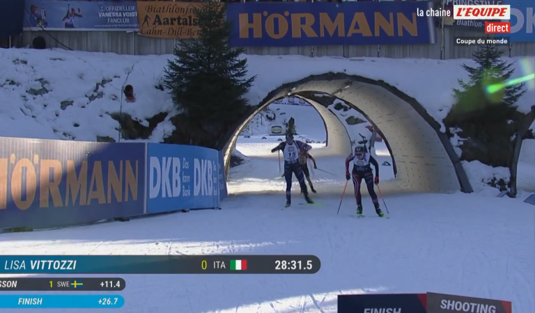 Le finish improbable de Justine Braisaz-Bouchet en biathlon