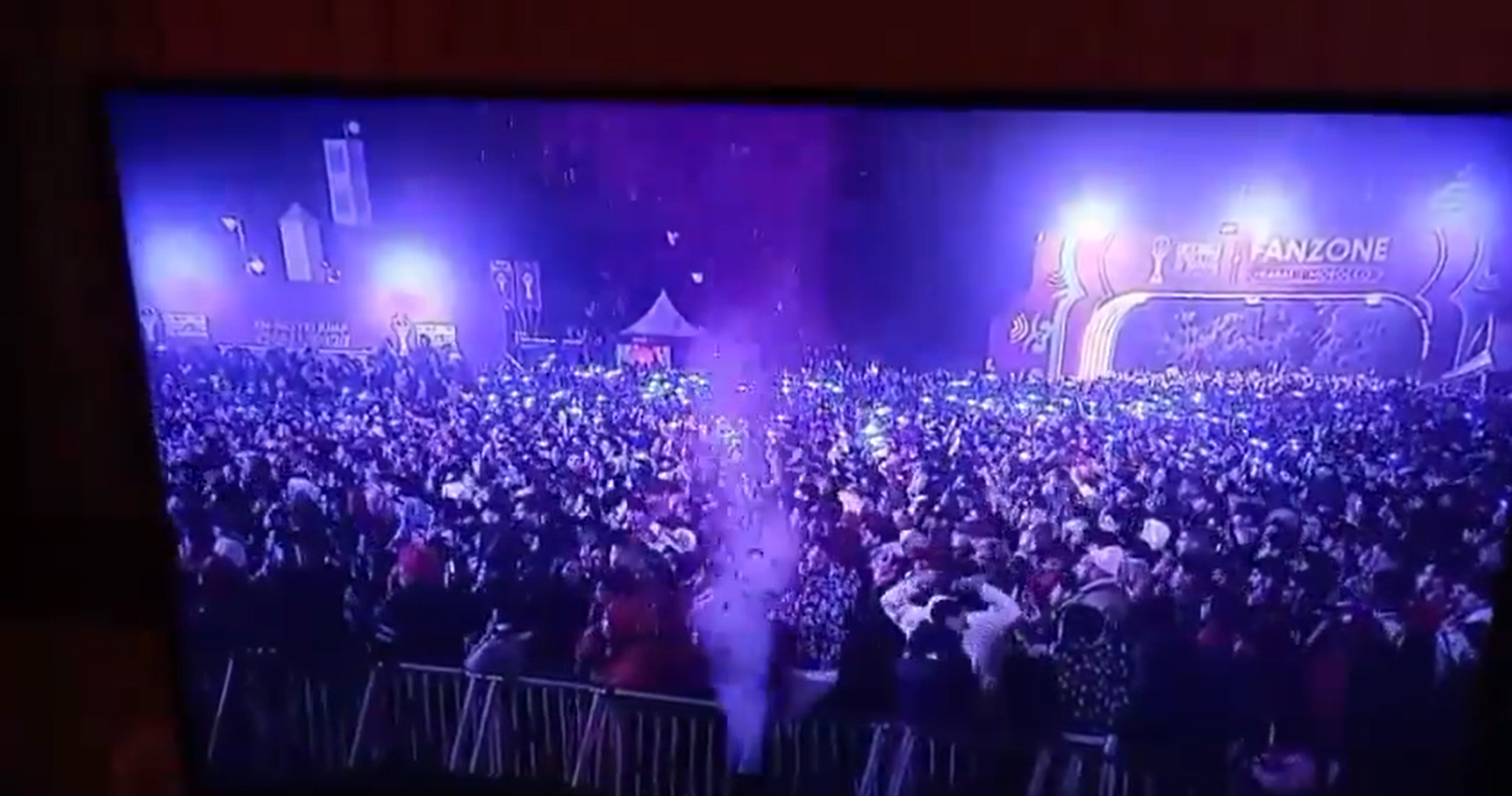 Des confettis lancés par erreur dans la fanzone quand Brahim Diaz rate son pénalty