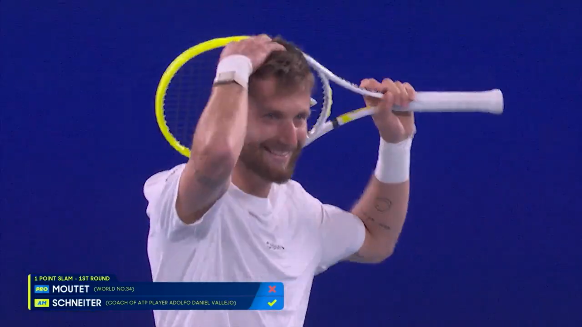 Corentin Moutet éliminé en 3 secondes chrono par un amateur !