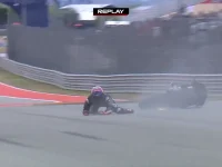 Jorge Martin rate sa célébration à Austin