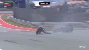 Jorge Martin rate sa célébration à Austin