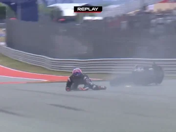 Jorge Martin rate sa célébration à Austin