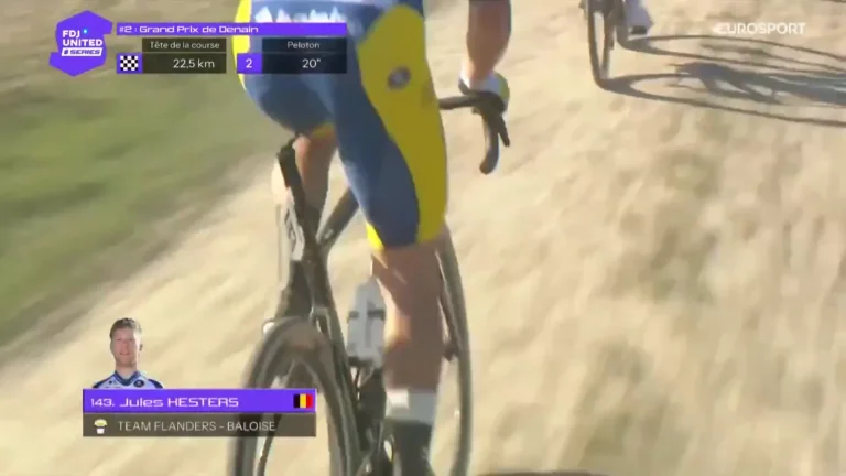 Jules Hesters a perdu sa selle en pleine course
