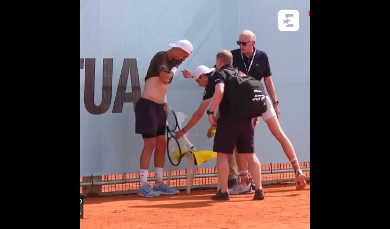 Ugo Humbert apporte une chaise à Terence Atmane, crampé, ce qui suit est irréel