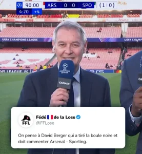 David Berger a tiré la boule noire...