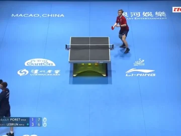 Thibault Poret à la Coupe du monde de tennis de table