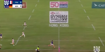 Essai de 100 mètres au rugby à 7