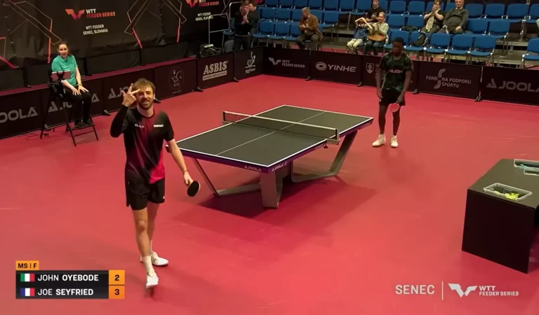 Une première dans l&rsquo;histoire du tennis de table : quel est cet exploit intolérable de Joé Seyfried ?