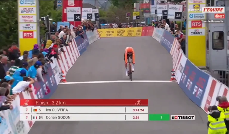 Dorian Godon fait plier Pogacar sur le Tour de Romandie