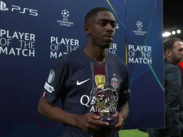 Ousmane Dembélé élu joueur de la semaine en Ligue des Champions