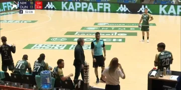 Match de handball entre Nîmes et Dunkerque