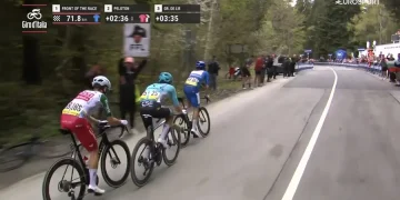 Une pancarte FFL sur le Giro