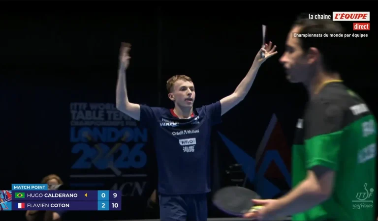 Tennis de table | Mauvaise nouvelle inattendue pour Flavien Coton