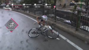 Chute sur le Giro