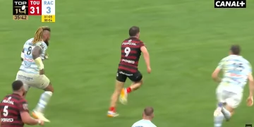 Antoine Dupont avec le Stade toulousain