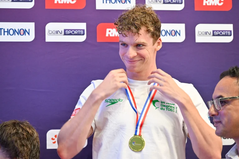 Léon Marchand aux Championnats de France