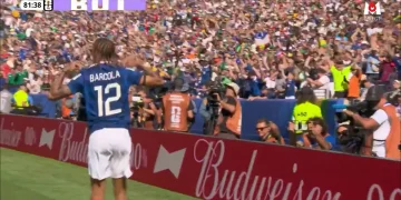 Bradley Barcola a marqué au bout de 2 minutes