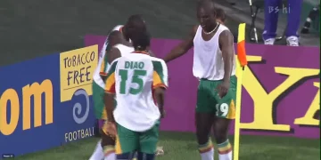France Senegal 2002 Papa Bouba Diop Célébration