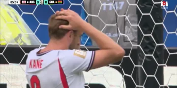 Harry Kane rate avec l'Angleterre