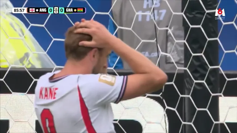 Harry Kane rate avec l'Angleterre