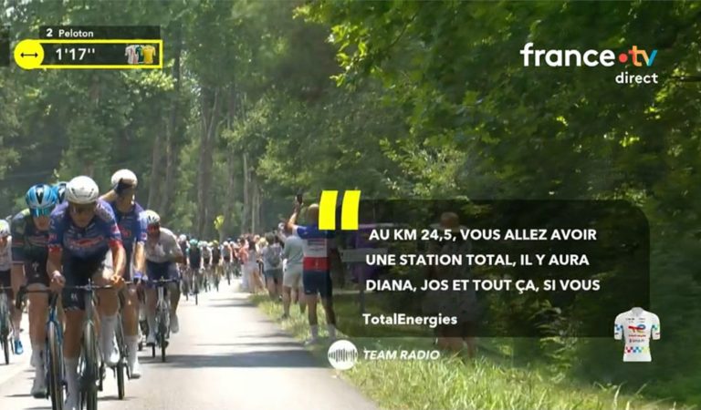 L&rsquo;échange radio hautement savoureux de TotalEnergies sur le Tour de France