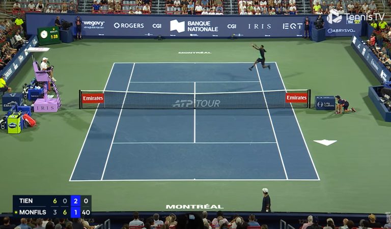 Le point surréaliste de Gaël Monfils pour son dernier match à Montréal !