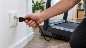 Débrancher un tapis de course avant la lubrification
